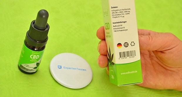 Redfood CBD ÖL 20% Vollspektrum Hanf Öl 10ml im Test – Hergestellt in Deutschland unter höchsten Qualitätsstandards
