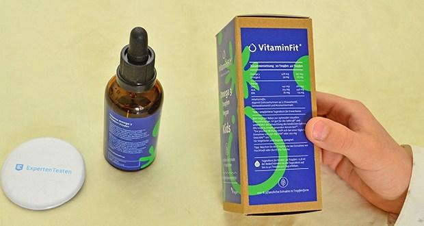 VitaminFit Vegane Omega 3 Kinder Tropfen im Test - Reich an DHA, EPA und ALA; frei von Zusatzstoffen und Allergenen