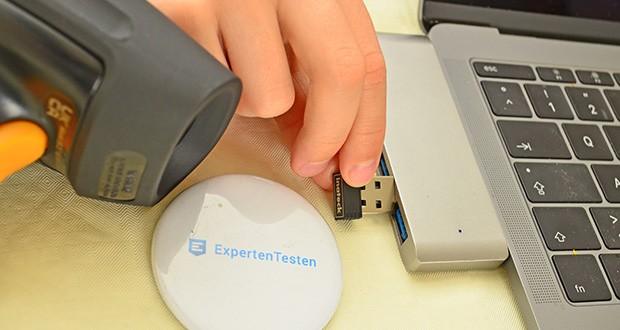 Inateck Wireless Barcode Scanner BCST-60 Schwarz im Test - Verbindung mit einem USB-Adapter