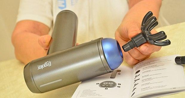 Ergolex Massagepistole ErgoPro 10 im Test - Kompaktes und leichtes Gerät; vielseitige Anwendungsmöglichkeiten