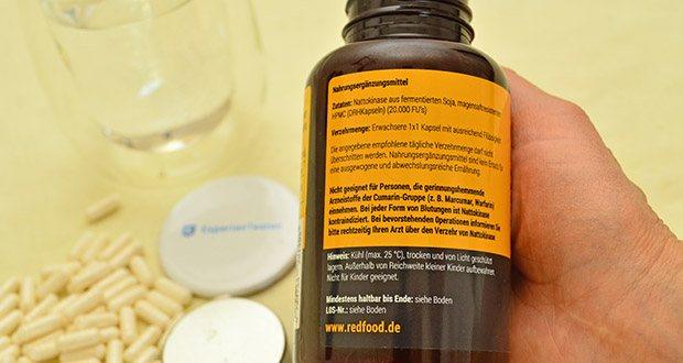 Redfood Premium Nattokinase Kapseln im Test – Hergestellt aus fermentierten Sojabohnen ohne Gentechnik