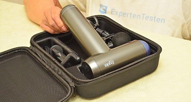 Ergolex Massagepistole ErgoPro 10 im Test - Einfacher Transport: inklusive praktischer Transporttasche