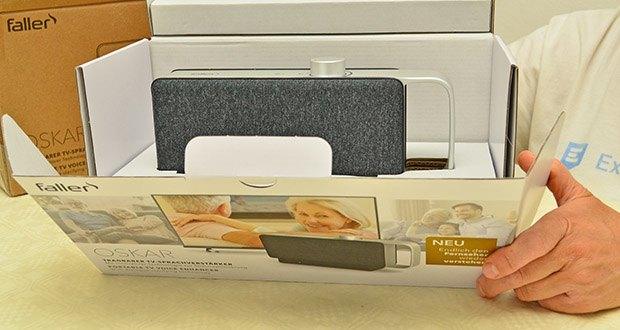 Faller Tragbarer TV-Sprachverstärker Oskar im Test - Hochwertige Stereo-Lautsprecher und Passivtreiber