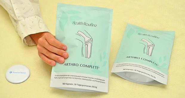 Health Routine Arthro Complete im Test - Unterstützt die normale Kollagenbildung, trägt zum Erhalt gesunder Knochen bei, fördert die Gelenkbeweglichkeit