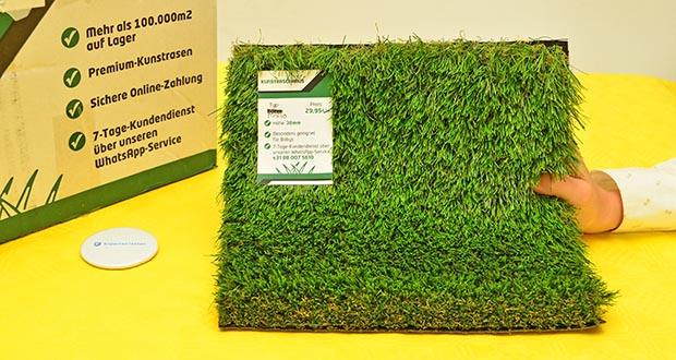 Kunstrasenhaus Kunstrasen Mario im Test - Umweltbewusster Hersteller; ISO 9001:2015 zertifiziert