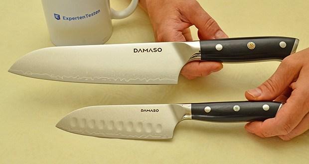 DAMASO Black Pearl Santoku Damastmesser 2er Starter-Set im Test - Atemberaubendes Damastmesser-Design; rasiermesserscharfe Klingen