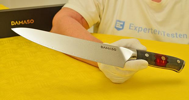 DAMASO Chef Knife Red Ash Damastmesser im Test - Atemberaubendes Damaszener-Design; unübertroffene Schärfe