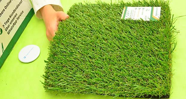 Kunstrasenhaus Kunstrasen Figo im Test - Täuschend echte Optik durch mehrfarbige Garne