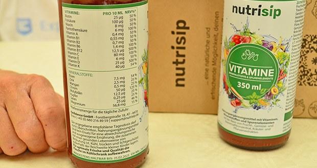 Nutrisip Flüssiges Multivitamin Mikronährstoffkonzentrat im Test - Über 75 wertvolle Zutaten