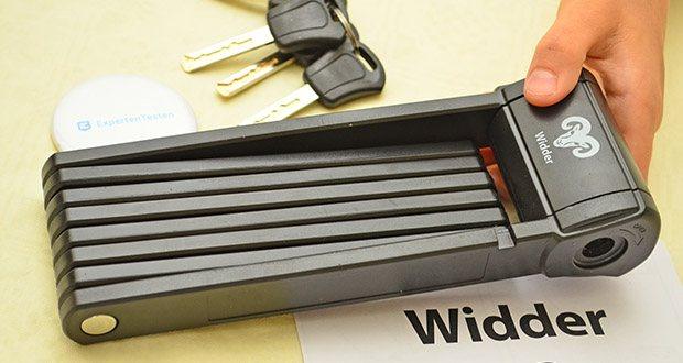 Widder Fahrrad-Faltschloss Jupiter im Test - Sehr sicher durch gehärteten Spezialstahl