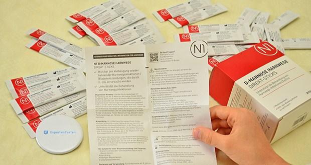 N1 D-Mannose Direkt-Sticks von Pharmedix im Test - Hochwertige Rohstoffe und moderne Produktionsanlagen; Vegan und frei von Laktose und Gluten