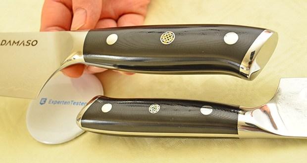 DAMASO Black Pearl Santoku Damastmesser 2er Starter-Set im Test - Ergonomischer Griff für sicheren Halt