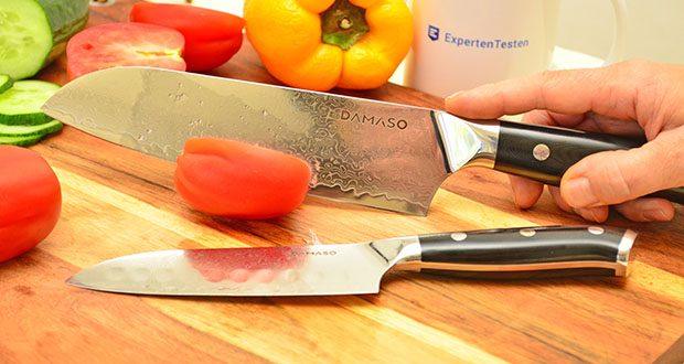 DAMASO Black Pearl Santoku Damastmesser 2er Starter-Set im Test - Präzise Schnitte dank perfekter Balance