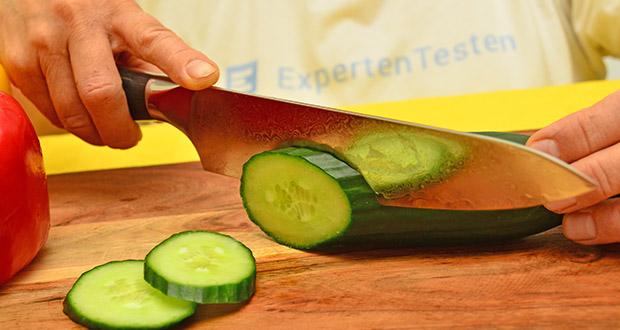 DAMASO Chef Knife Red Ash Damastmesser im Test - Müheloses Schneiden verschiedenster Lebensmittel