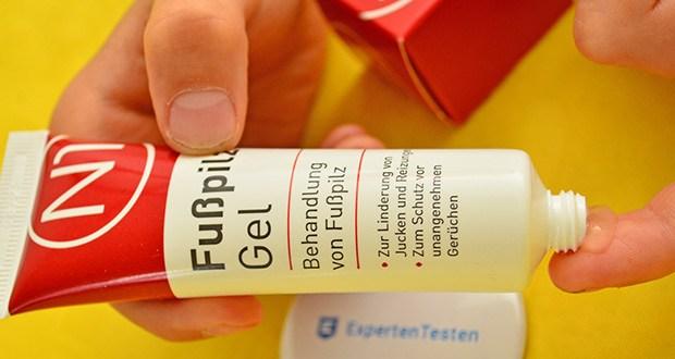 N1 Fußpilz Gel von Pharmedix im Test - Einfache Anwendung durch leichte Konsistenz; zieht schnell ein, ohne zu kleben