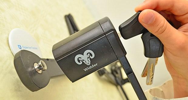 Widder Fahrrad-Faltschloss Jupiter im Test - Inklusive stabilem Automobil-Schließzylinder; Vier Schlüssel für flexiblen Gebrauch