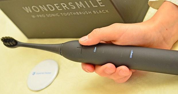 WonderSmile Schallzahnbürste W-Pro im Test - 4 verschiedene Putzprogramme für individuelle Bedürfnisse, 3 Intensitätsstufen pro Programm