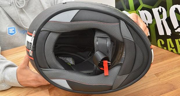 Broken Head Integralhelm BeProud Race Pro Carbon im Test - herausnehmbares und waschbares Innenfutter