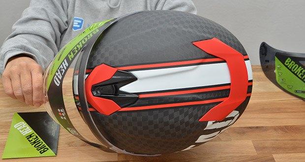Broken Head Integralhelm BeProud Race Pro Carbon im Test - Helmschale aus Carbon