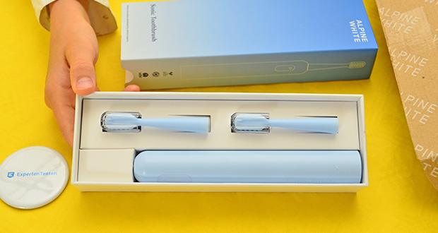 ALPINE WHITE Sonic Toothbrush im Test - Von Schweizer Experten entwickelt; PETA-zertifiziert vegan und tierversuchsfrei; Klimaneutrales Produkt