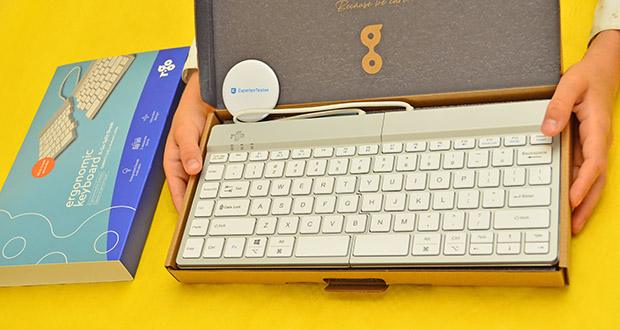 R-Go Ergonomische Tastatur Split Break im Test - Stylisches, modernes Design in Weiß