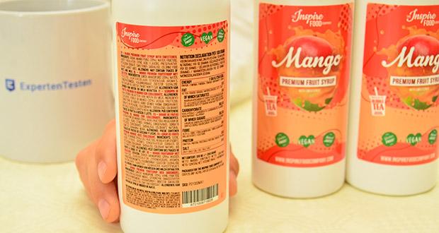 Inspire Food Company Mango Fruchtsirup im Test - Hochwertige natürliche Zutaten; ohne künstliche Farbstoffe