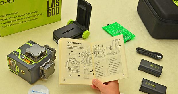 LasGoo LG-3D Linienlaser im Test - Hohe Genauigkeit von ±0,3 mm/m