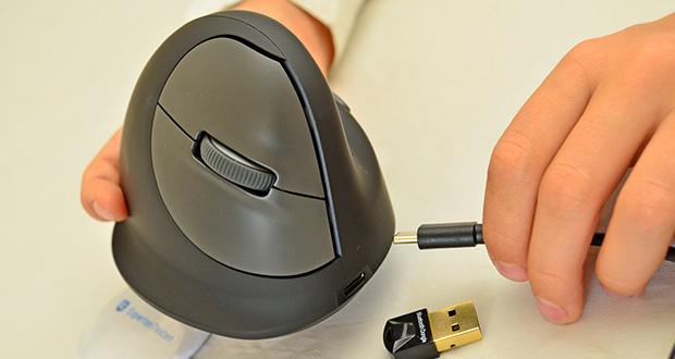 R-Go HE Break Ergonomische Maus im Test - Lange Akkulaufzeit bis zu 150 Stunden; schnelle Ladezeit von nur 2 Stunden