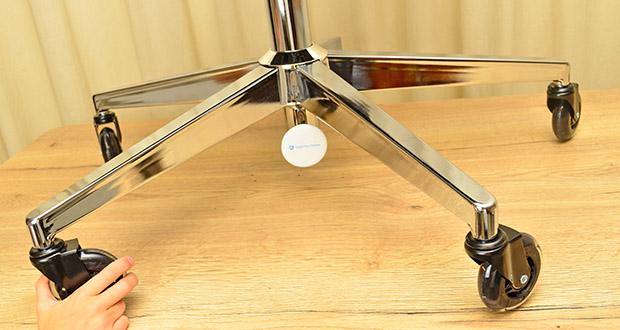 CLOUVOU SmartSeat Bürostuhl im Test - Stabiles und robustes Fußkreuz; leise und reibungslose Blade Wheels