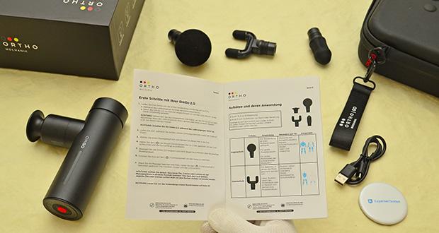 Orthomechanik OrthoGo 2.0 Massagepistole im Test - Geeignet für verschiedene Muskelgruppen