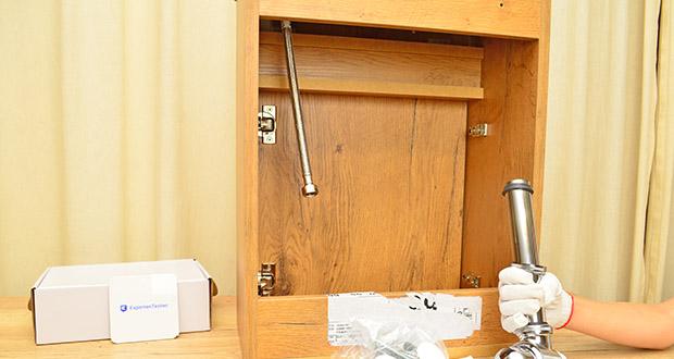 Saqu Florence Waschbeckenmöbel im Test - Hochwertiger Unterschrank mit Stauraum; kompakte Größe für kleine Badezimmer