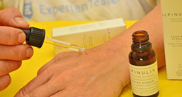 Alpinulin Hyaluronsäure Serum im Test - Dermatologisch getestet; kombinierbar mit anderen Pflegeprodukten