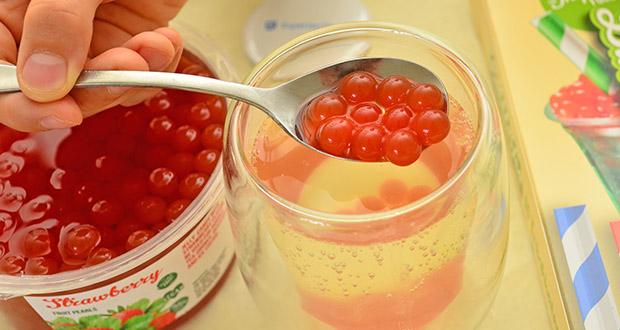 Inspire Food Company Erdbeer Popping Boba Fruchtperlen im Test - Vielseitig einsetzbar in Getränken und Desserts; intensiver, natürlicher Erdbeergeschmack