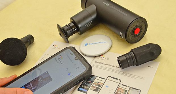 Orthomechanik OrthoGo 2.0 Massagepistole im Test - Einfache und sichere Anwendung mit über 50 Expertenvideos