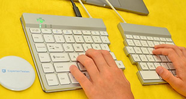 R-Go Ergonomische Tastatur Split Break im Test - Integrierte Pausenfunktion mit LED-Anzeige