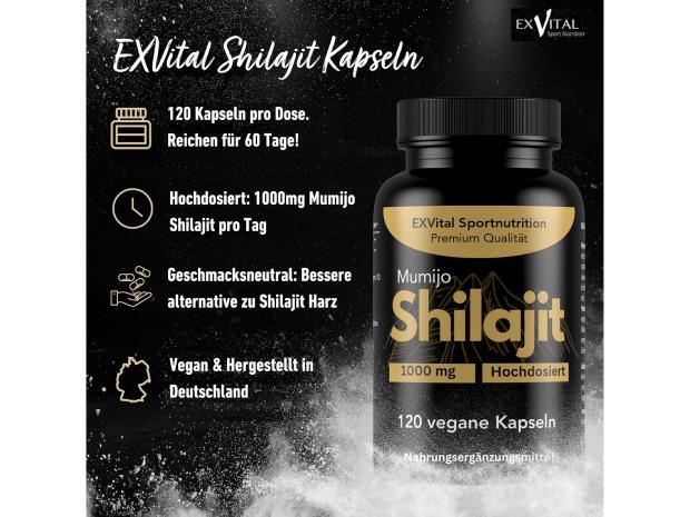 Produkttest Shilajit Kapseln Produkttest EXVital Mumijo Shilajit Kapseln