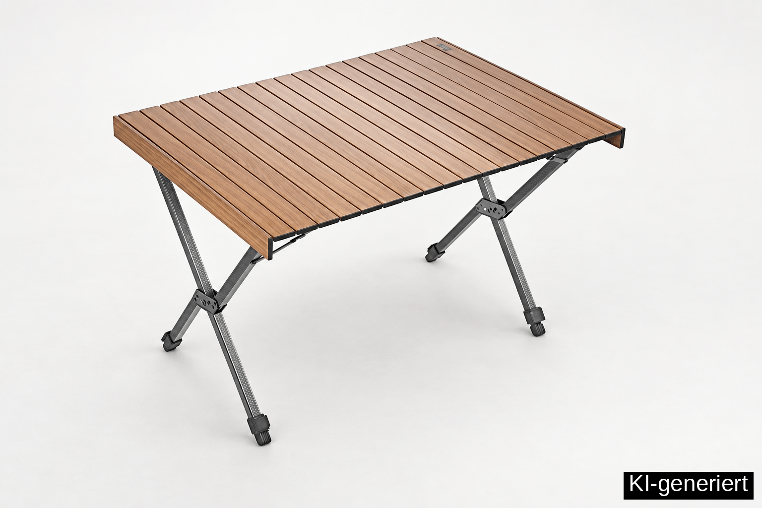 TIMBER RIDGE Campingtisch Klappbar Höhenverstellbar Aluminium Braun